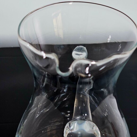 Princess House Heritage Pitcher 6.5" Ice Lip Crystal etched floral vtg romance - Picture 5 of 8